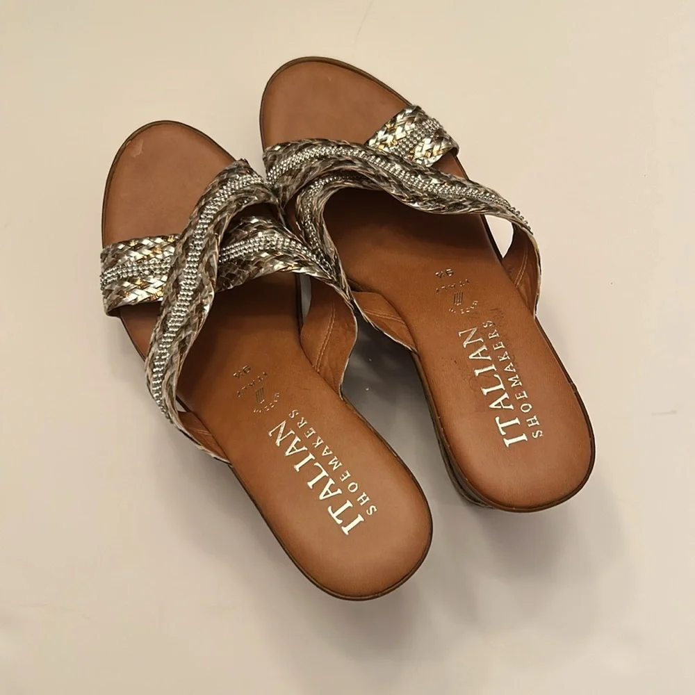 Italian Shoemakers gorgeous strappy slide heeled sandals - Picture 3 of 14